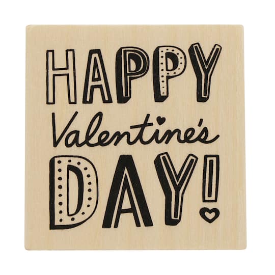 Happy Valentine's Day Wood Stamp by Recollections™ Valentine's Day